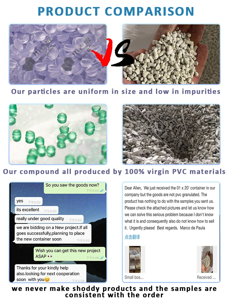 Transparent Film PVC Raw Material Compounds PVC Granules for Shrink Film