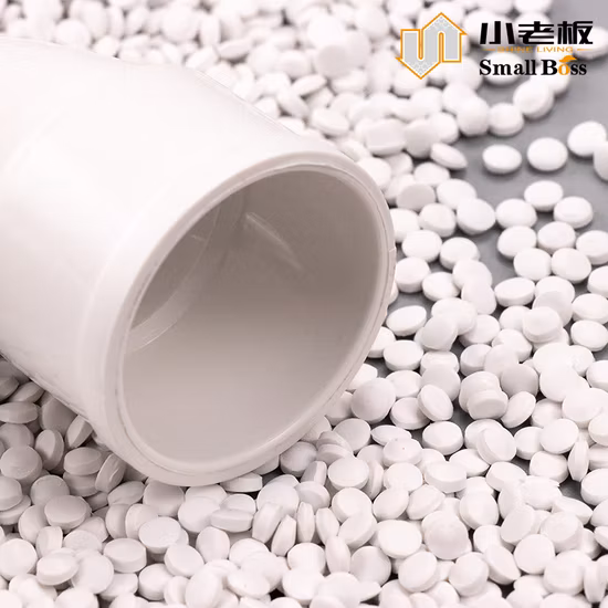 Granuli di compound in PVC per raccordi, raccordi a gomito in PVC per tubi in plastica